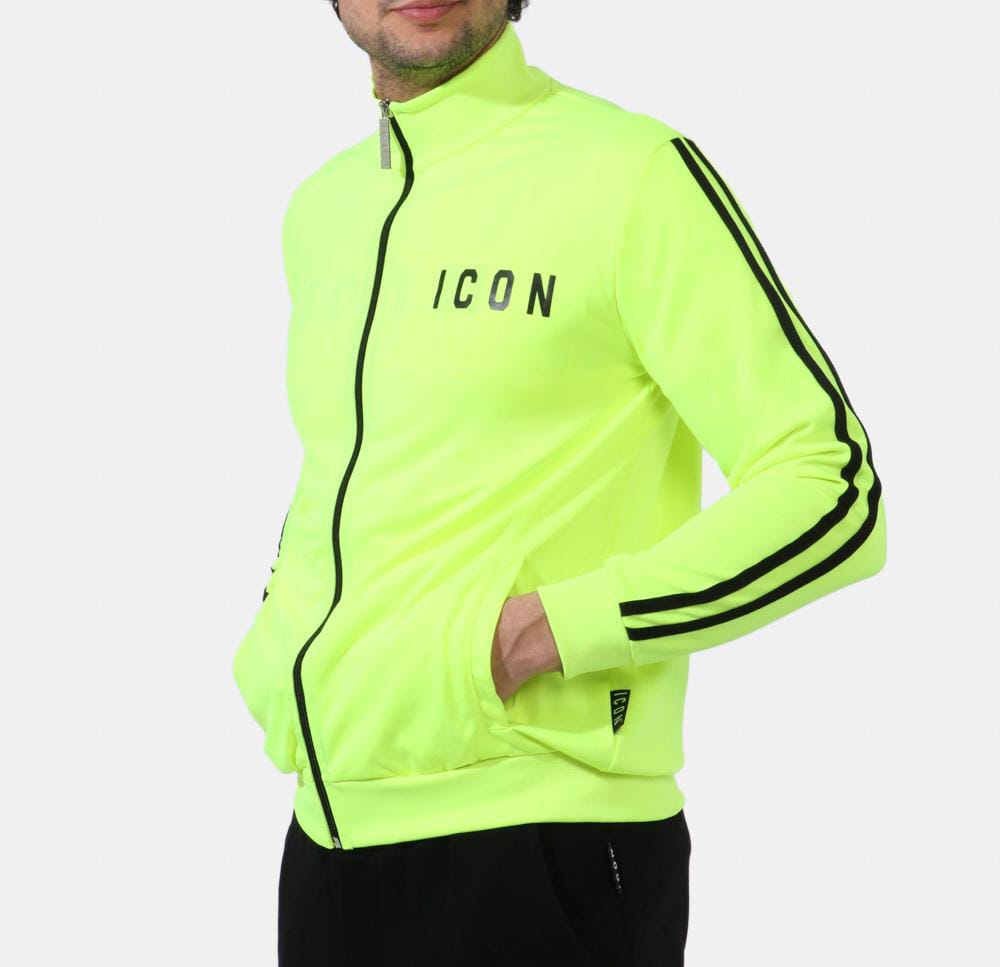 felpa Icon acetata con logo in stampa a collo alto