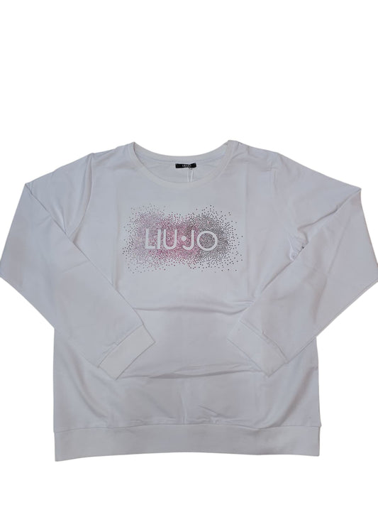 Felpa Liu Jo in maxi logo con stras