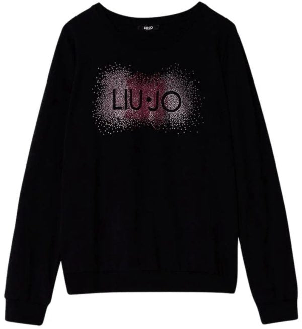 Felpa Liu Jo in maxi logo con stras