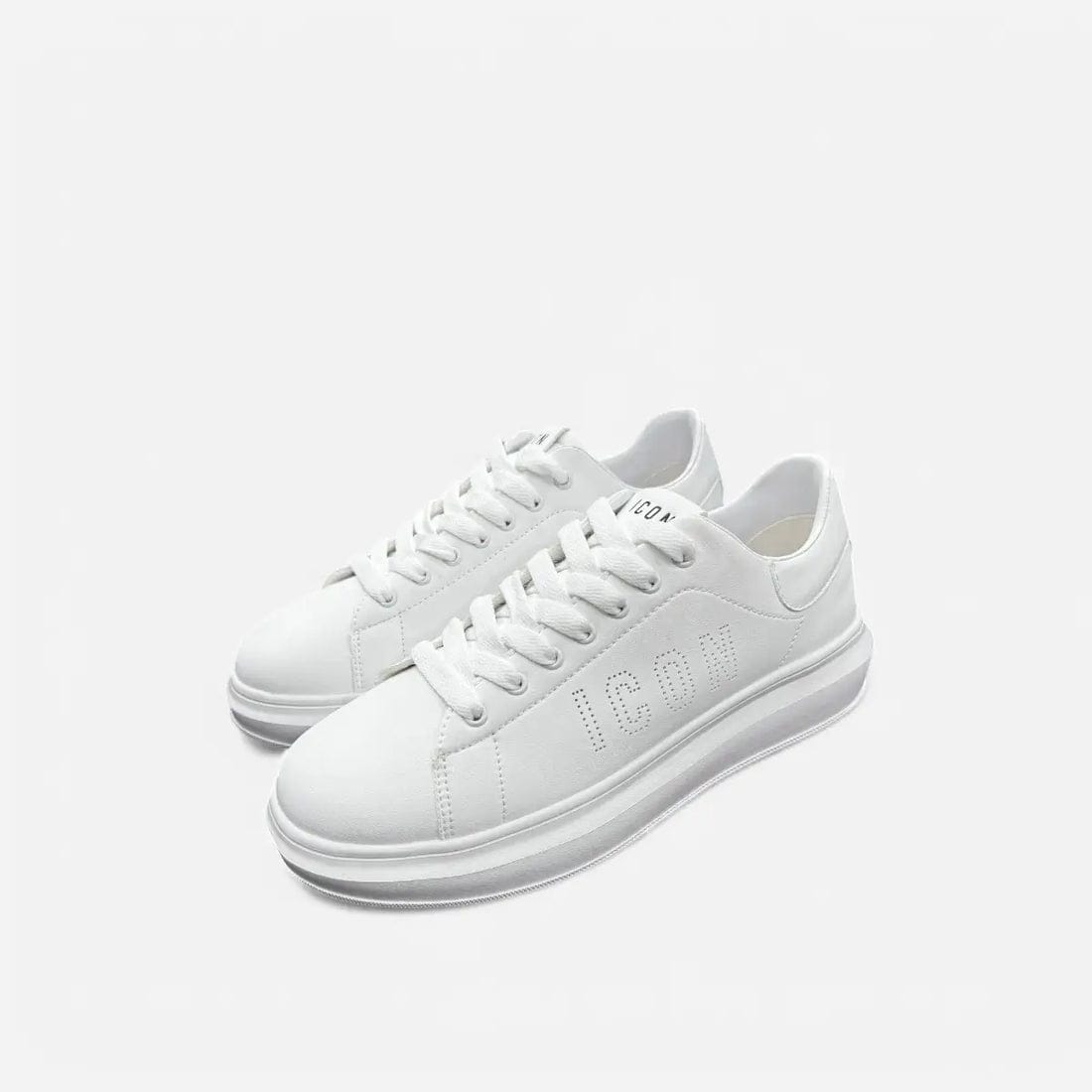 Sneakers ICON Uomo total White con logo puntinato
