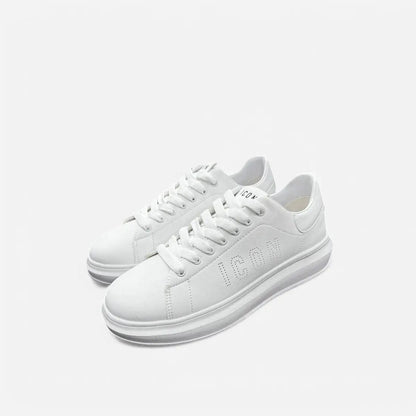 Sneakers ICON Uomo total White con logo puntinato
