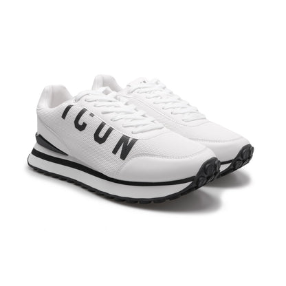 Sneakers ICON UOMO in pelle e tessuto maxi logo