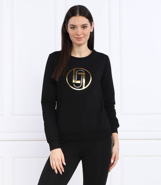 Felpa Liu JO in cotone con stras 2 colori