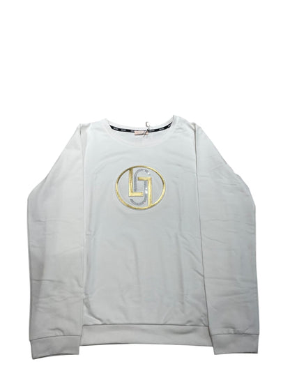 Felpa Liu JO in cotone con stras 2 colori