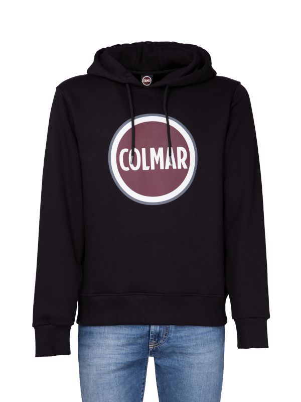 Felpa Colmar con cappuccio logo centrale bordeaux