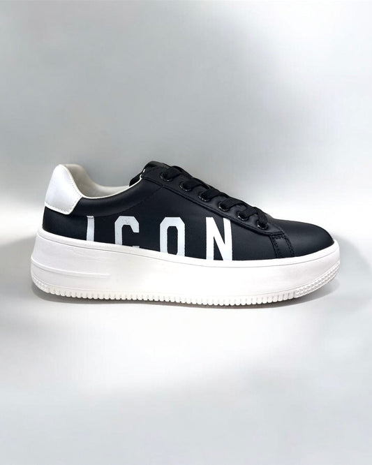 Sneakers ICON in ecopelle con logo a rilievo
