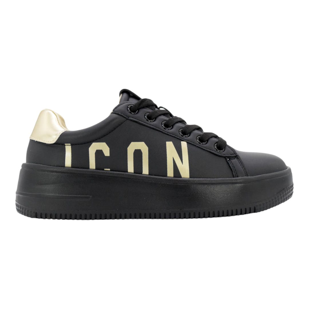Sneakers ICON in ecopelle con logo a rilievo