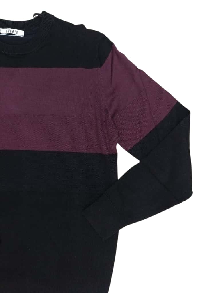 Maglioncino OVER/D  con maxi fascia bicolore