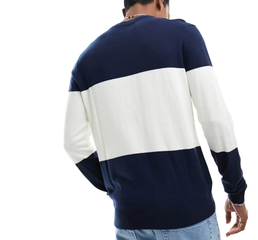 Maglioncino OVER/D  con maxi fascia bicolore