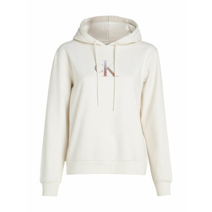 Felpa Calvin Klein in cotone garzato logo centrale