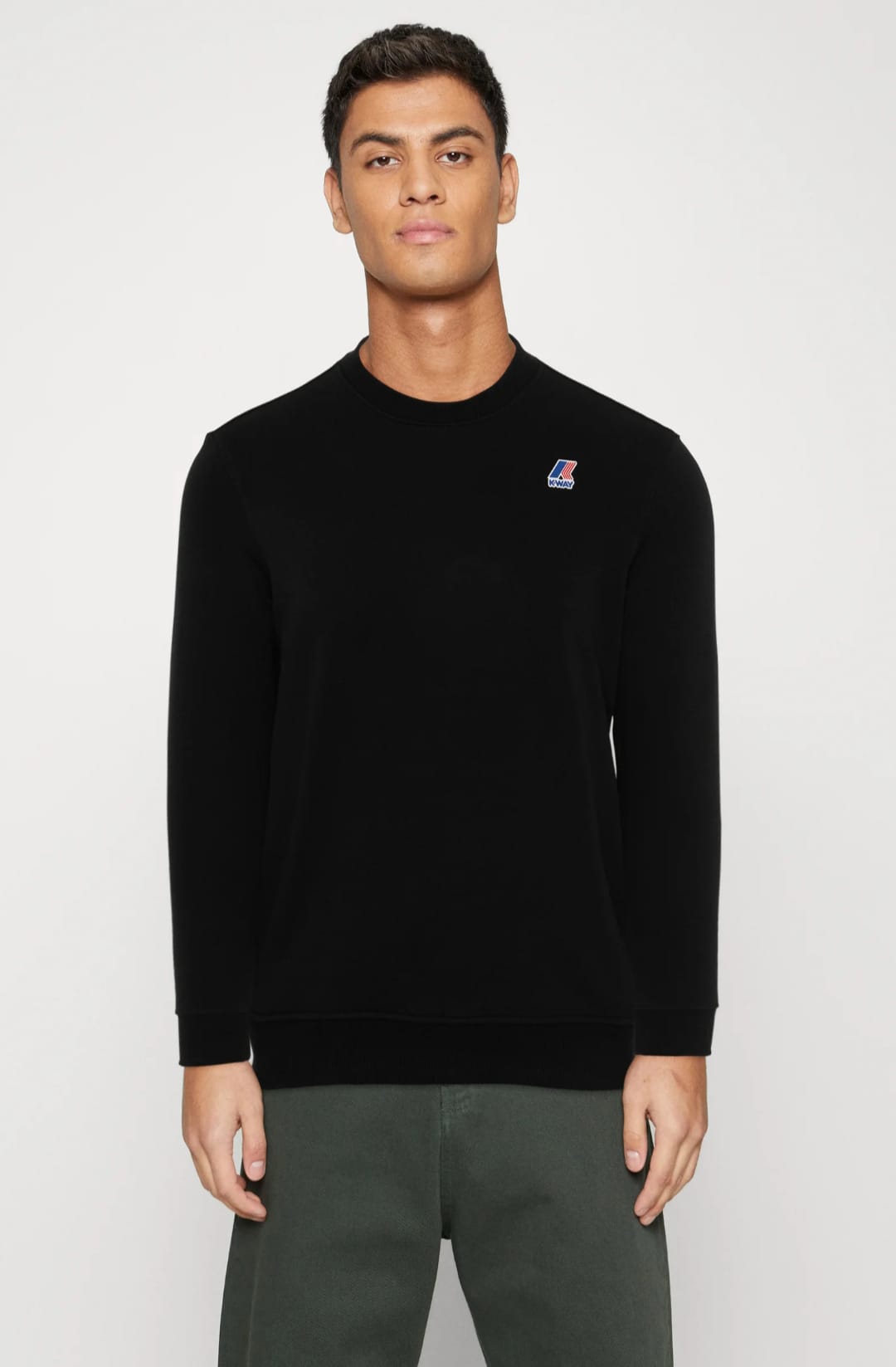 Felpa K-Way  Girocollo nera logo
