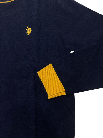 Maglione US POLO ASSN con dettagli in giallo