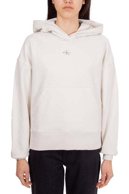Felpa Calvin Klein  Donna ilory con cappuccio