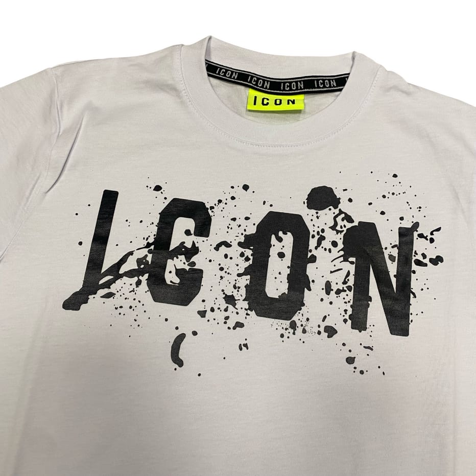 T-shirt ICON con logo centrale con effetto splash