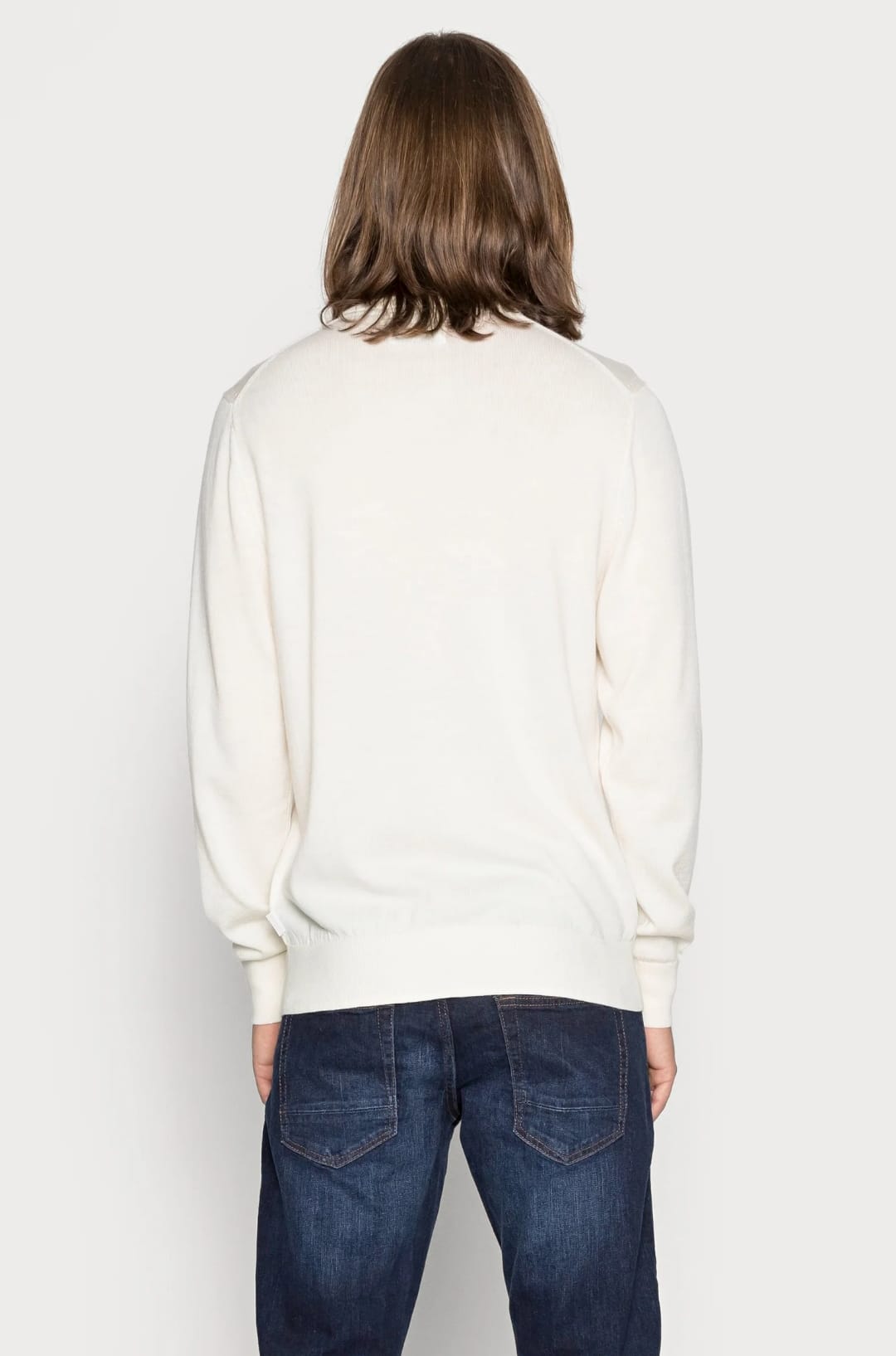 Maglioncino Calvin Klein Panna con logo ricamato