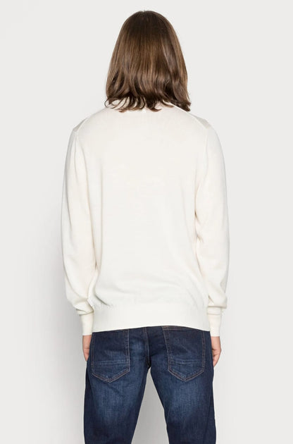 Maglioncino Calvin Klein Panna con logo ricamato