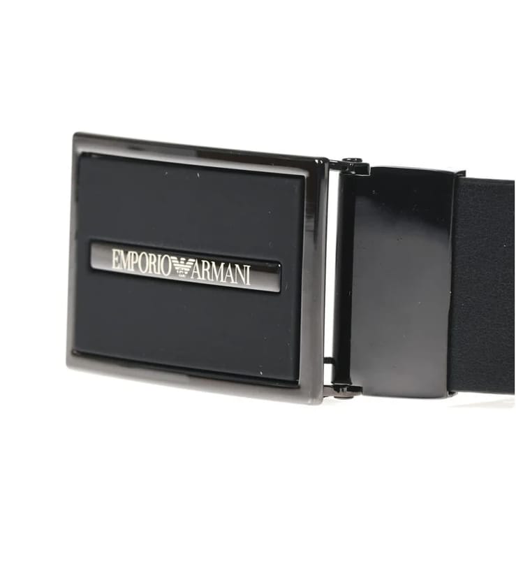 Cintura Emporio Armani Reversibile in gomma acciai