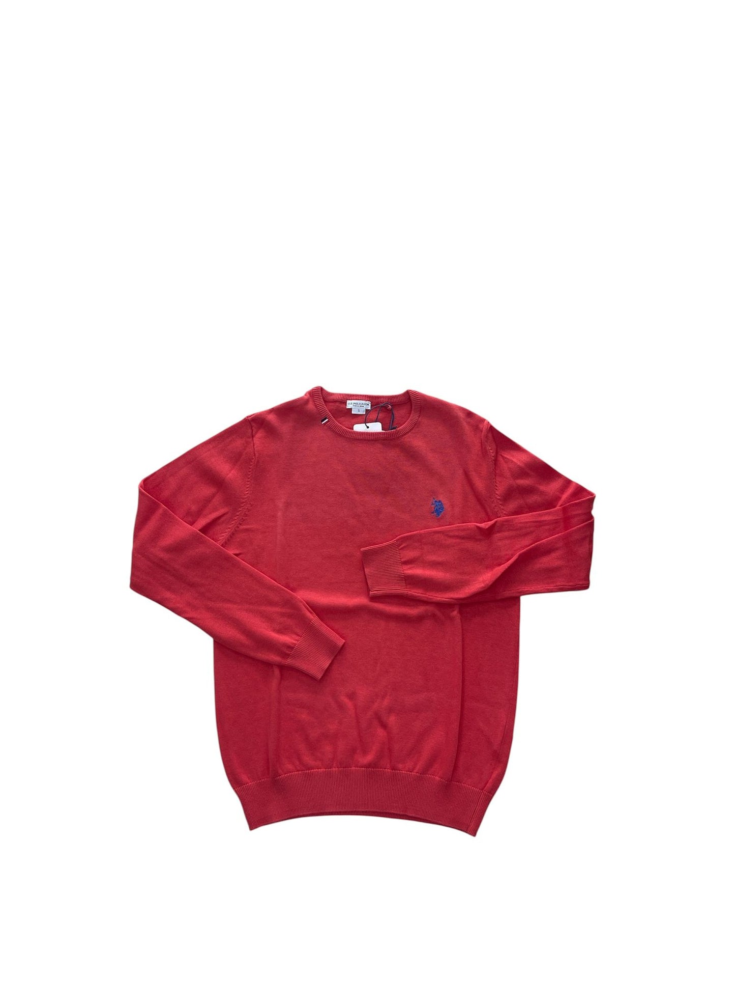 Maglione U.S POLO ASSN rosa con logo in blu