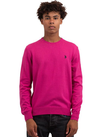 Maglione U.S POLO ASSN in cotone rosa 357