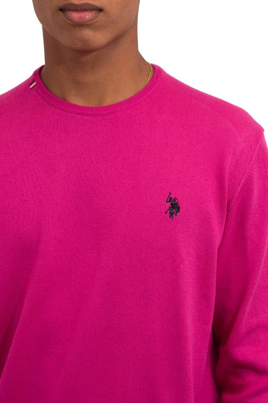 Maglione U.S POLO ASSN in cotone rosa 357