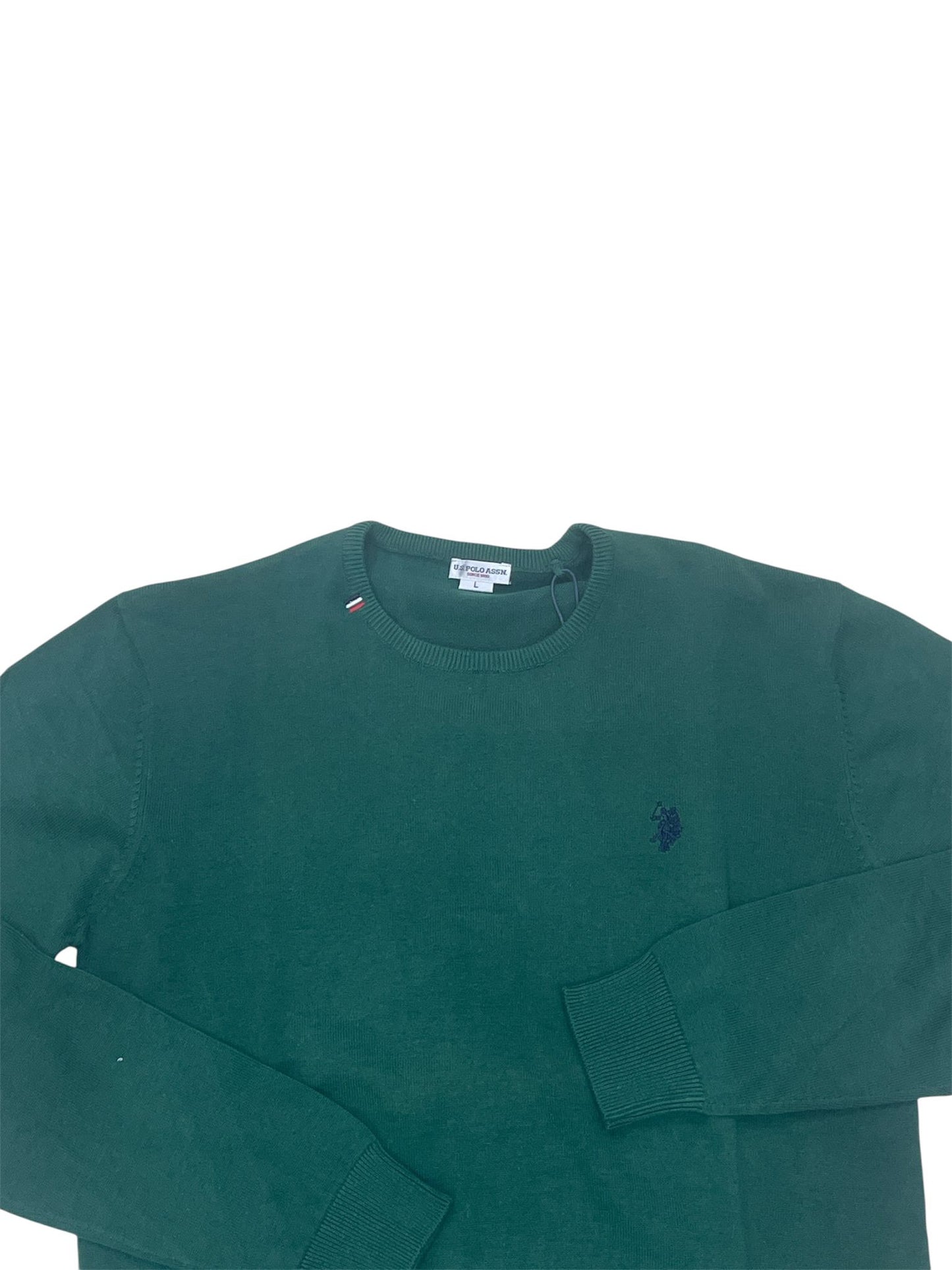 Maglione U.S POLO ASSN in cotone verde scuro 149