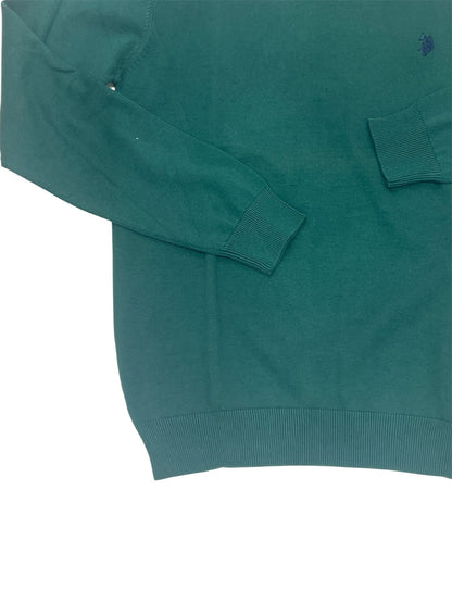 Maglione U.S POLO ASSN in cotone verde scuro 149