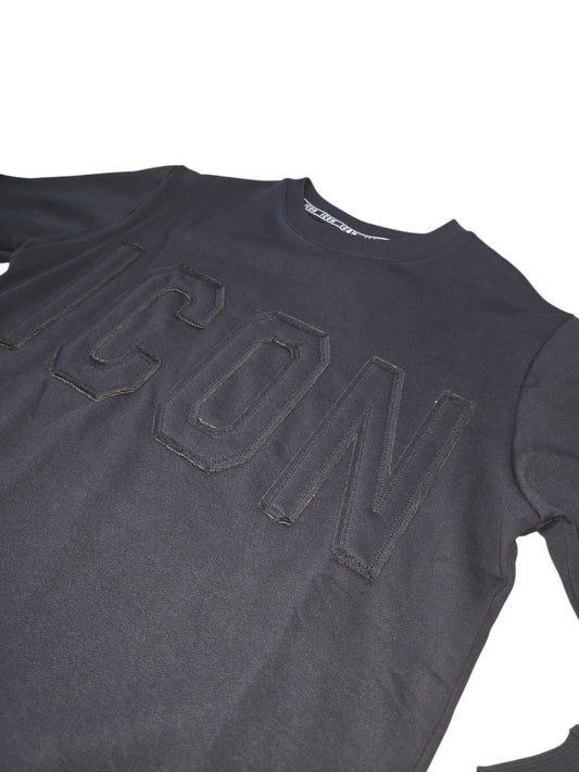 Felpa ICON  Girocollo C/L Logo ricamo