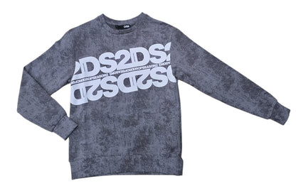 Felpa Drop Season2 Girocollo maxi logo grigia 263
