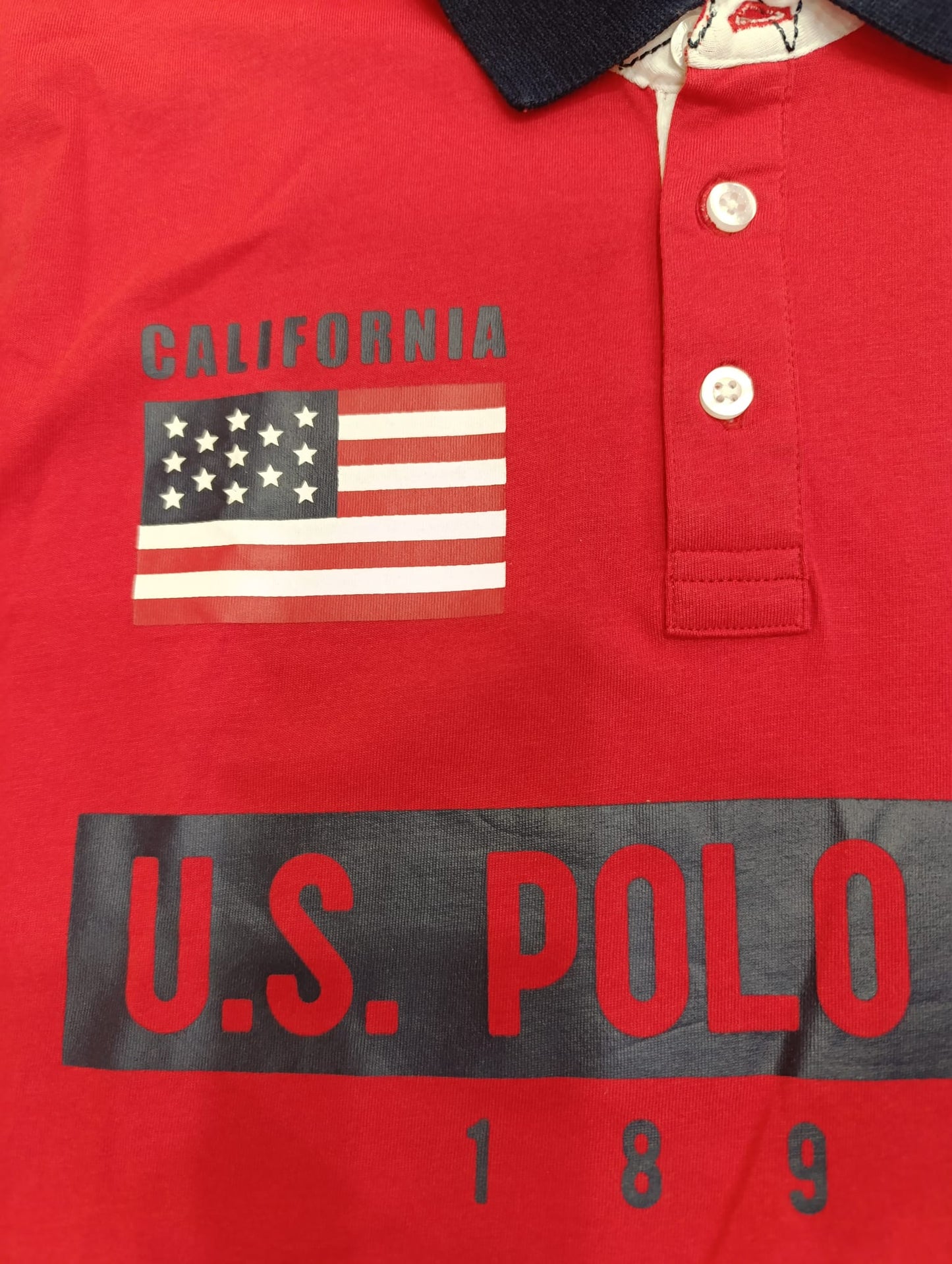 POLO U.S POLO ASSN  Maxi logo e bandiera  2 colori