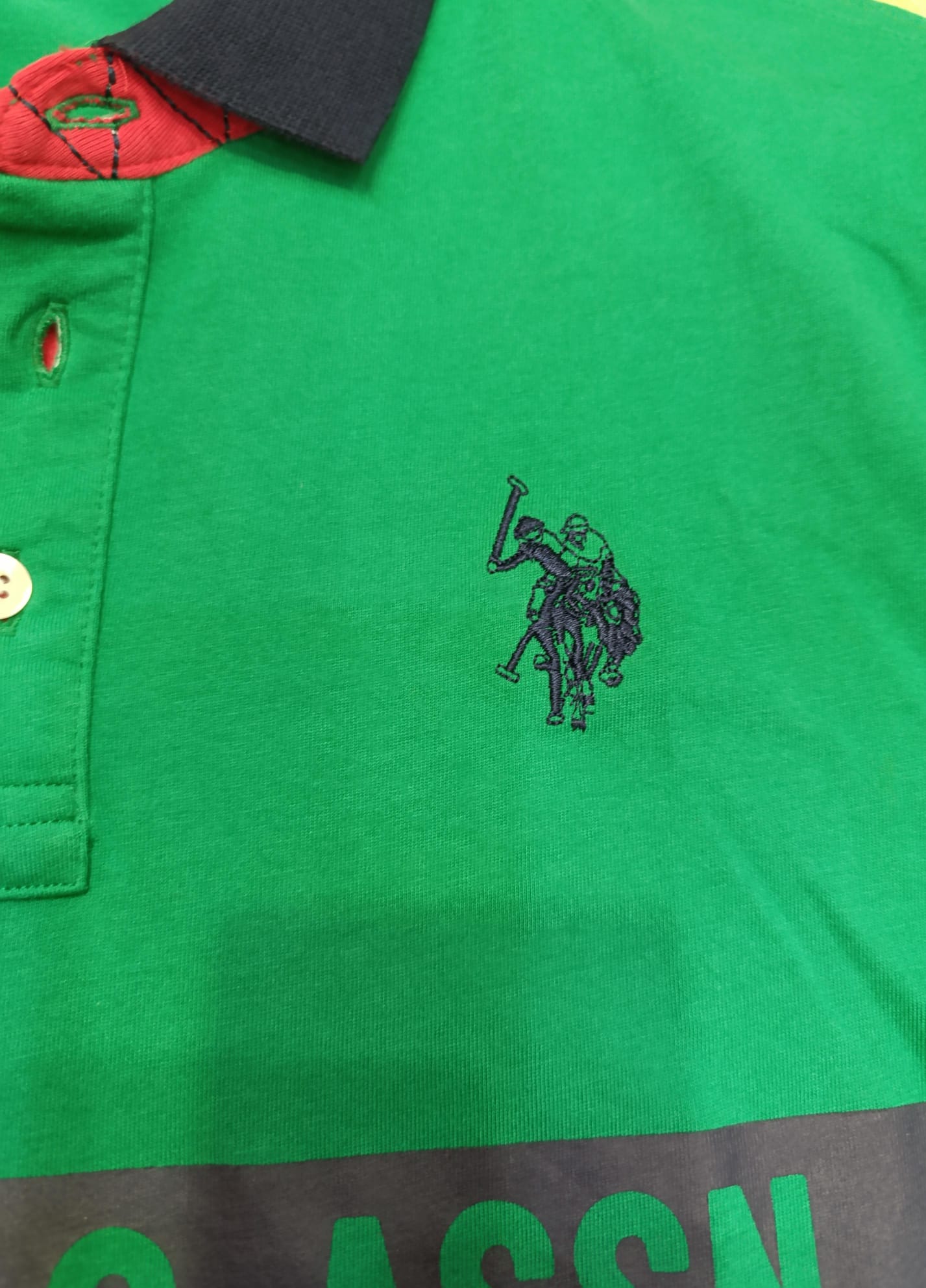 POLO U.S POLO ASSN  Maxi logo e bandiera  2 colori