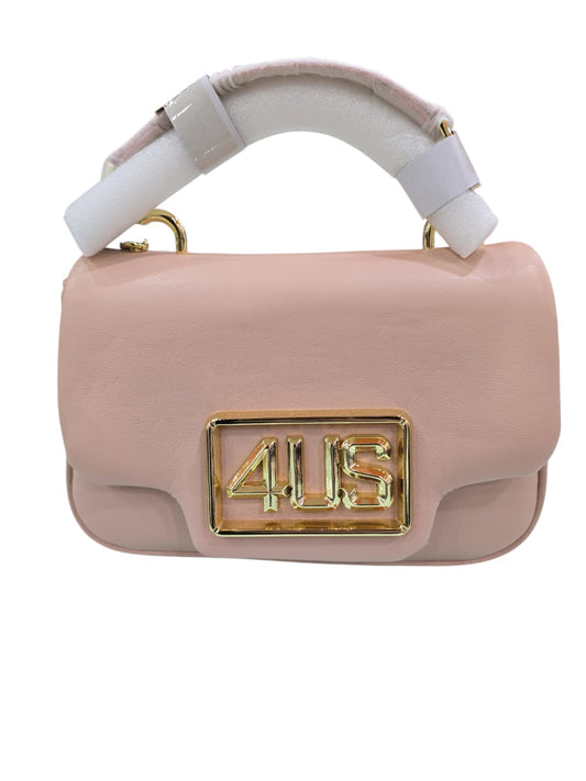 Borsa 4US nude dettagli oro, taglia piccola 921