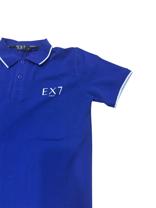 Polo EXIT7 logo in stampa 001 royal