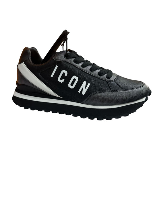 Sneakers ICON in ecopelle in sbavature