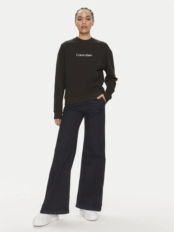 Felpa Calvin Klein Donna Felpata logo in gomma