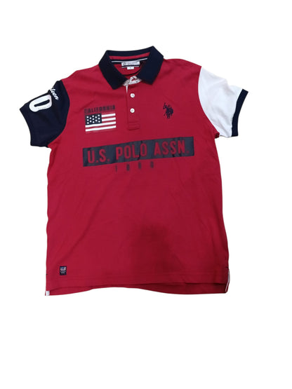 POLO U.S POLO ASSN  Maxi logo e bandiera  2 colori