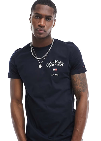 t-shirt TOMMY HILFIGER con logo stampato 610